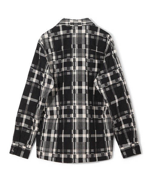 MEN'S BIGI（メンズビギ）の「【Wax London/ワックスロンドン】Whiting バスケット織チェック柄シャツジャケット（ブルゾン・メンズ・ブラック系その他/ネイビー・04/03/02）」の13枚目の写真