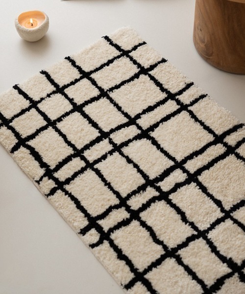 Made in I（メイドインアイ）の「モダンマルチラグマット（ラグ/マット・レディース・ブルー/ブラック/アイボリー/レッド/ブラウン系その他/イエロー系その他/ピンク系その他・FREE）」の14枚目の写真