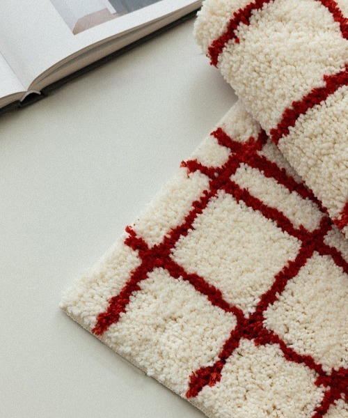 Made in I（メイドインアイ）の「モダンマルチラグマット（ラグ/マット・レディース・ブルー/ブラック/アイボリー/レッド/ブラウン系その他/イエロー系その他/ピンク系その他・FREE）」の17枚目の写真