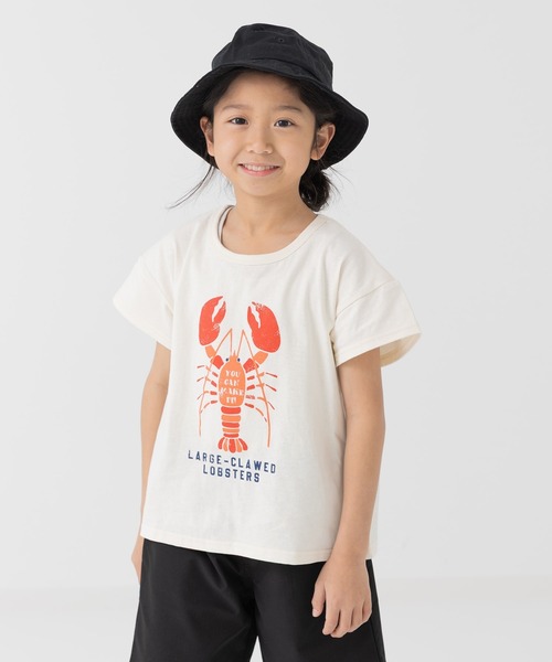 chil2(チルツー)の「綿100% プリント 半袖Tシャツ(Tシャツ/カットソー・キッズ・A/H/J/O/Q/C/D/E/F/S/T/K/L/M/N/B/G/I/P/R・80cm/90cm/100cm/110cm/120cm/130cm/140cm)」の3枚目の写真