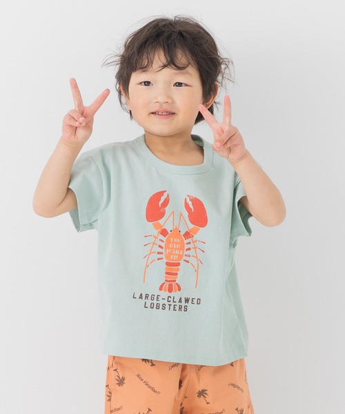 chil2(チルツー)の「綿100% プリント 半袖Tシャツ(Tシャツ/カットソー・キッズ・A/H/J/O/Q/C/D/E/F/S/T/K/L/M/N/B/G/I/P/R・80cm/90cm/100cm/110cm/120cm/130cm/140cm)」の4枚目の写真