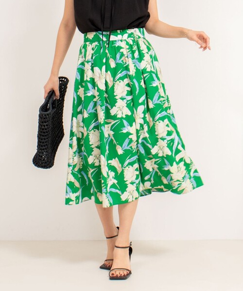 セール】ウォッシャブルフラワープリントスカート（スカート