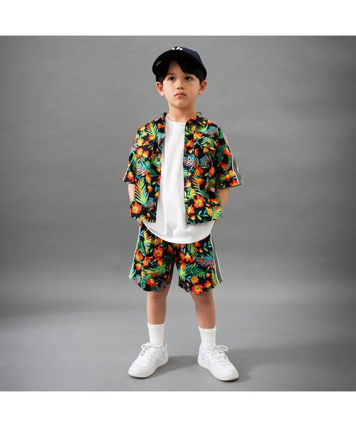 BREEZE（ブリーズ）の「【B NEW JACK/ジュニア対応】サイドライン総柄パンツ_90～160cm展開（その他パンツ・キッズ・オフホワイト/ブラック/パープル・90/100/110/120/130/140/150/160）」の4枚目の写真