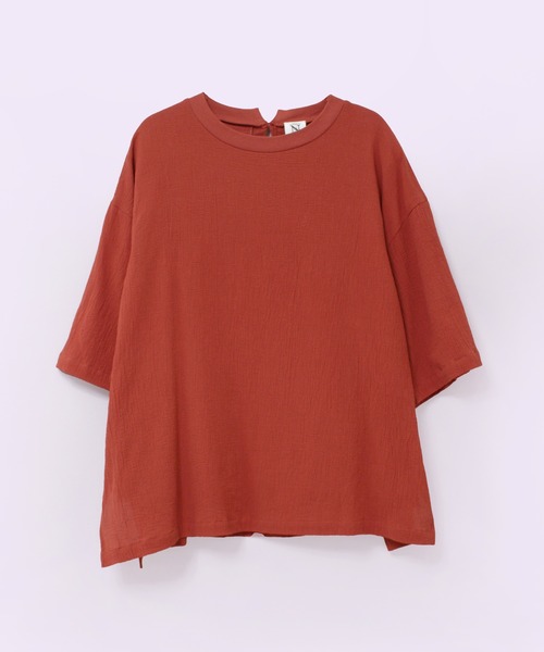 RNA-N(アールエヌエーエヌ)の「M2424 コットンワッシャーレイヤードTシャツ(Tシャツ/カットソー・レディース・レッド/ブラック/オフホワイト・FREE)」の5枚目の写真