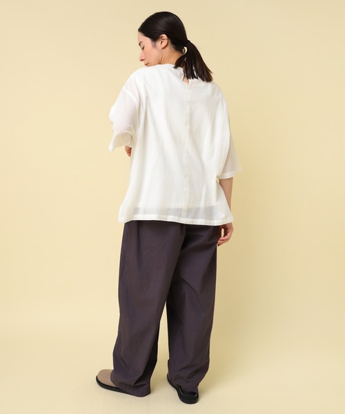 RNA-N(アールエヌエーエヌ)の「M2424 コットンワッシャーレイヤードTシャツ(Tシャツ/カットソー・レディース・レッド/ブラック/オフホワイト・FREE)」の17枚目の写真