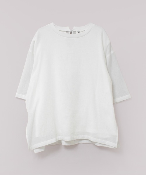 RNA-N(アールエヌエーエヌ)の「M2424 コットンワッシャーレイヤードTシャツ(Tシャツ/カットソー・レディース・レッド/ブラック/オフホワイト・FREE)」の7枚目の写真