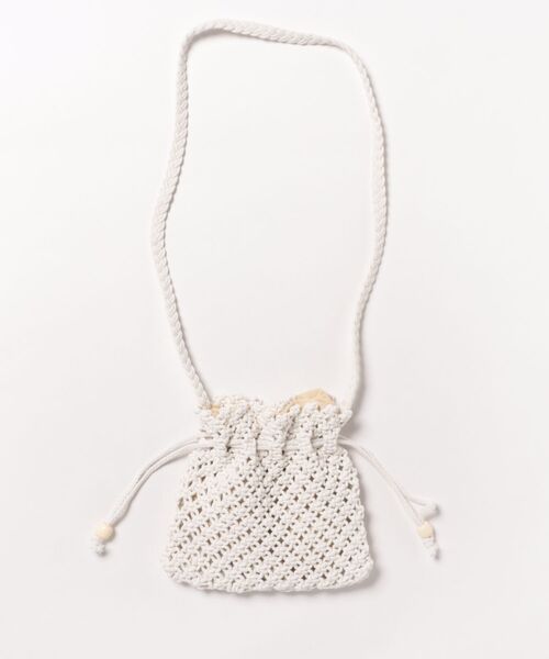 Ritzy(リッツィー)の「ストロー巾着かごバッグ ショルダーバッグ(かごバッグ・レディース・ホワイト/ベージュ・FREE)」の7枚目の写真