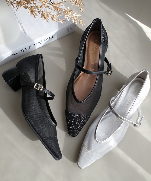 ［美品］チュールストラップパンプス セール】シアーチュールストラップパンプス（パンプス）｜AmiAmi