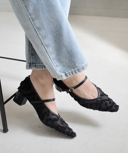 ［美品］チュールストラップパンプス セール】シアーチュールストラップパンプス（パンプス）｜AmiAmi