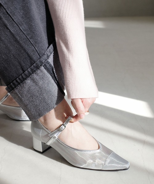 セール】シアーチュールストラップパンプス（パンプス）｜AmiAmi