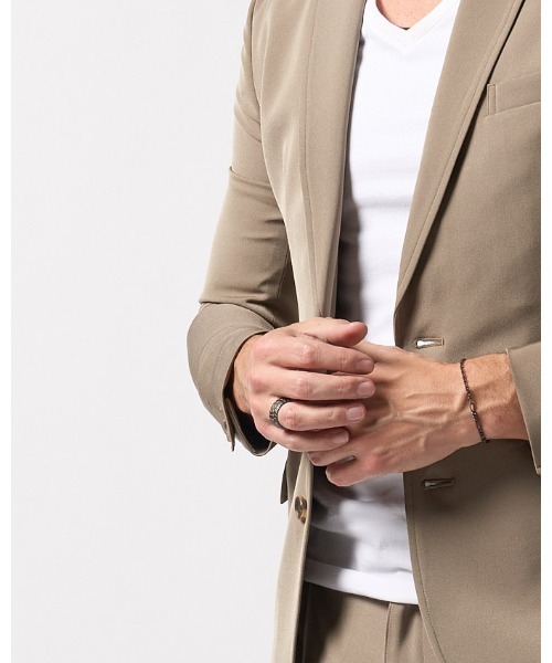 wjk（ダヴルジェイケイ）の「IVXLCDM ×wjk  croco pattern middle ring（リング・メンズ・ブラック・21/19/17）」の2枚目の写真