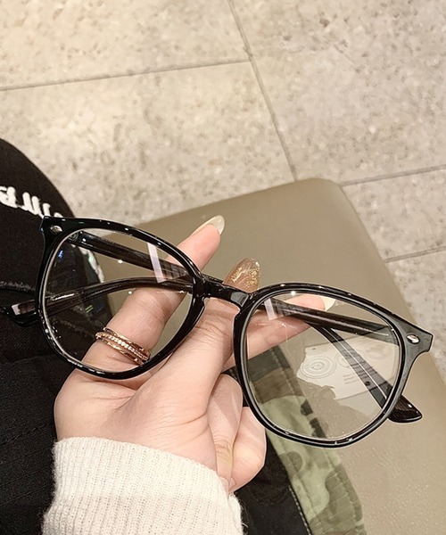 DiamondHearts（ダイヤモンドハーツ）の「ブラックフレームメガネ（メガネ・レディース・ブラック・FREE）」の2枚目の写真