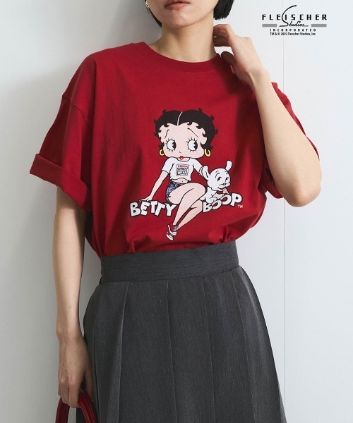tシャツ 「VISION × Betty Boop＆#8482;」ヴィンテージプリントＴシャツ「洗濯機で洗える」 レディース セール】【VISION × Betty Boop™】ヴィンテージプリントT