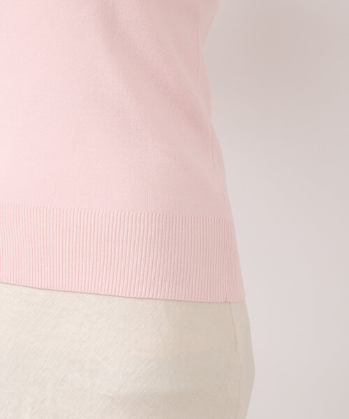 La boutique BonBon（ラブティックボンボン）の「【スタッフKAZUMI監修カラー】クールタッチUVオフショルラッフルニット（ニット/セーター・レディース・ホワイト/レッド/ネイビー/ピンク・FREE）」の10枚目の写真