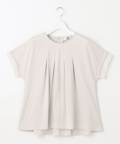 tシャツ 「洗える・接触冷感」プレーティングジャージー フレア カットソー レディース 洗える・接触冷感】プレーティングジャージー フレア カットソー