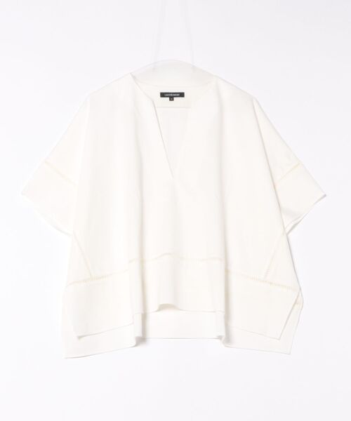 LAUTREAMONT(ロートレアモン)の「ポンチョシルエットキーホールカットソー≪洗濯機で洗える≫(Tシャツ/カットソー・レディース・カーキ/ホワイト・9号)」の10枚目の写真