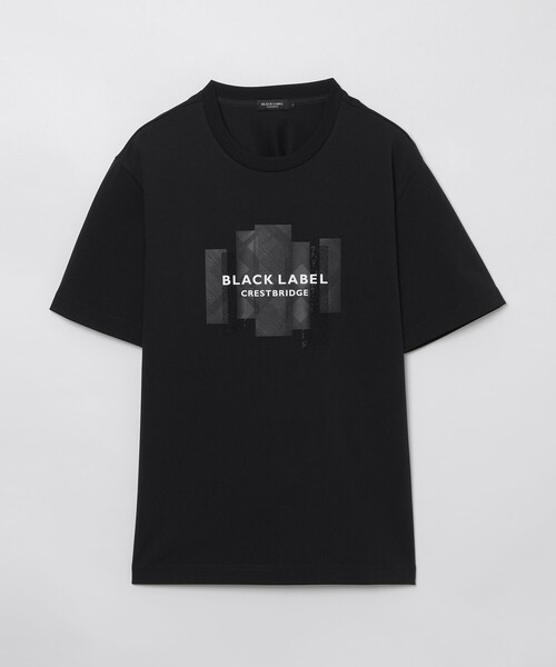 セール】【BLACK lab.】ラインストーンジオメトリックロゴTシャツ（T
