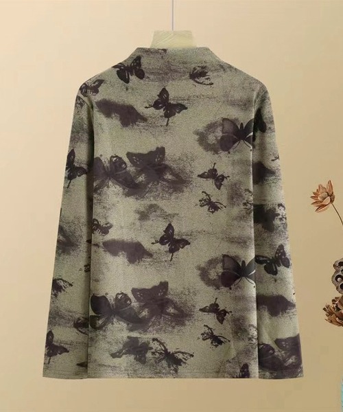 shoppinggo（ショッピングゴー）の「トップス シンプル 長袖tシャツ（Tシャツ/カットソー・レディース・パープル/キャメル/ブラック・FREE）」の10枚目の写真