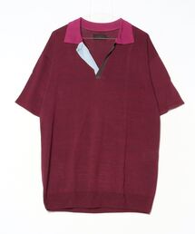 ANTHEM A（アンセムエー）の「ANTHEM A / アンセム エー / COLOR BLOCKING SKIPPER KNIT（ポロシャツ）」