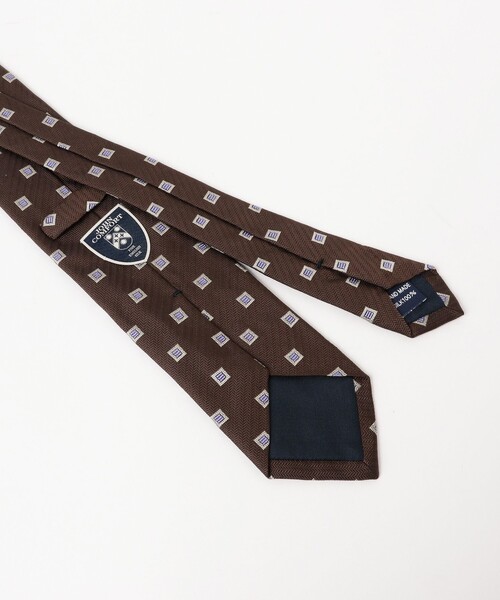JOHN COMFORT（ジョンコンフォート）の「JOHN COMFORT / シルク 小紋柄 ジャカード ネクタイ（ネクタイ・メンズ・ブラウン/ネイビー・ONE SIZE）」の3枚目の写真