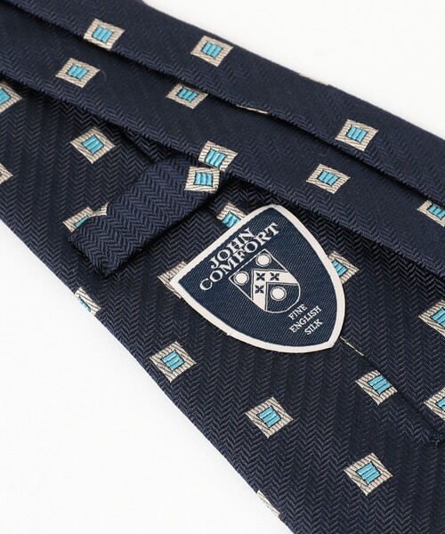 JOHN COMFORT（ジョンコンフォート）の「JOHN COMFORT / シルク 小紋柄 ジャカード ネクタイ（ネクタイ・メンズ・ブラウン/ネイビー・ONE SIZE）」の7枚目の写真