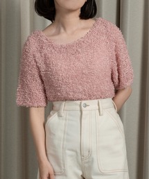 tape yarn short sleeves tops / テープヤーンショートスリーブストップス