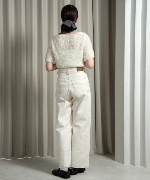 lawgy（ラウジー）の「tape yarn short sleeves tops / テープヤーンショートスリーブストップス（その他トップス・レディース・ベージュ/アイボリー/ピンク・FREE）」の12枚目の写真