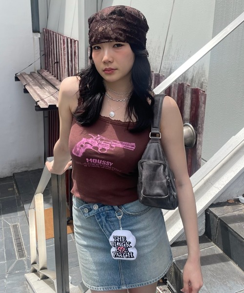 MOUSSY BEP GUN GRAPHIC キャミソール MOUSSY（マウジー）の「BEP GUN GRAPHIC キャミソール