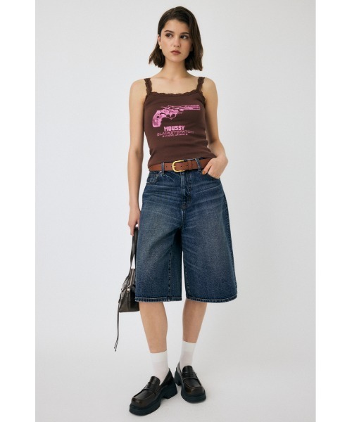 MOUSSY BEP GUN GRAPHIC キャミソール ブラウン MOUSSY(マウジー)の「BEP GUN GRAPHIC キャミソール