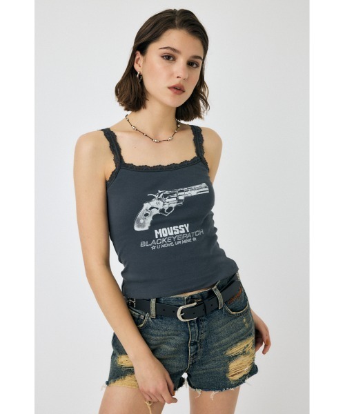 MOUSSY（マウジー）の「BEP GUN GRAPHIC キャミソール