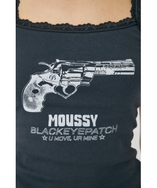 MOUSSY BEP GUN GRAPHIC キャミソール ブラウン BEP GUN GRAPHIC キャミソール（キャミソール）｜MOUSSY