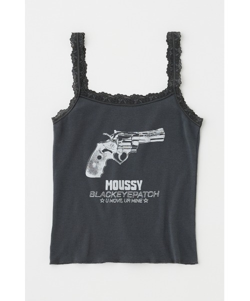 MOUSSY BEP GUN GRAPHIC キャミソール ブラウン MOUSSY BEP GUN GRAPHIC キャミソール ブラウン