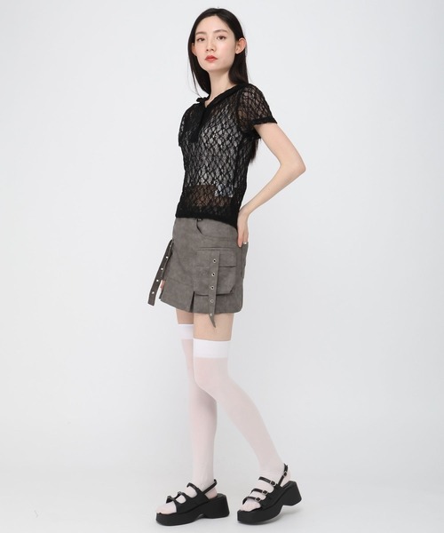 tシャツ 3.3 Field Trip／レースフーディー レディース セール】3.3 Field Trip／レース半袖フーディー（Tシャツ