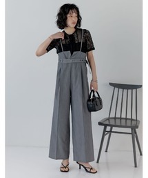 ベルト付きツイルサロペット