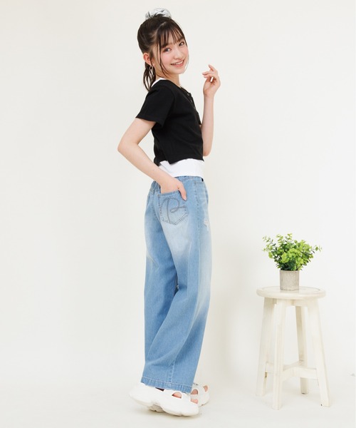 PINKHUNT ピンクハント ダメージ加工 デニムロングパンツ 0690K
