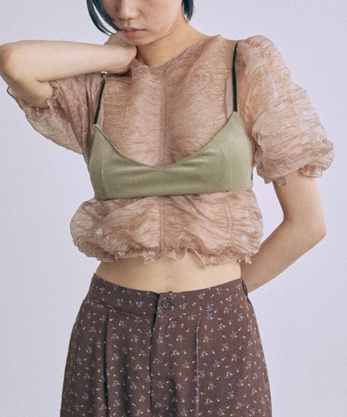 EN NEUME（エンノイム）の「Velor Healthy Bra Top（その他トップス・レディース・チャコールグレー/イエロー/ブラウン/ピンク/グリーン・FREE）」の22枚目の写真