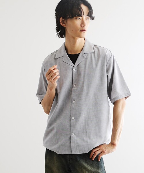 tk.TAKEO KIKUCHI(ティーケータケオキクチ)の「◆【マシンウォッシャブル/吸水速乾】ポリトロシャツ セットアップ対応(シャツ/ブラウス・メンズ・ブラック/グレー系1/ネイビー系1/モスグリーン・02/03/04)」の3枚目の写真