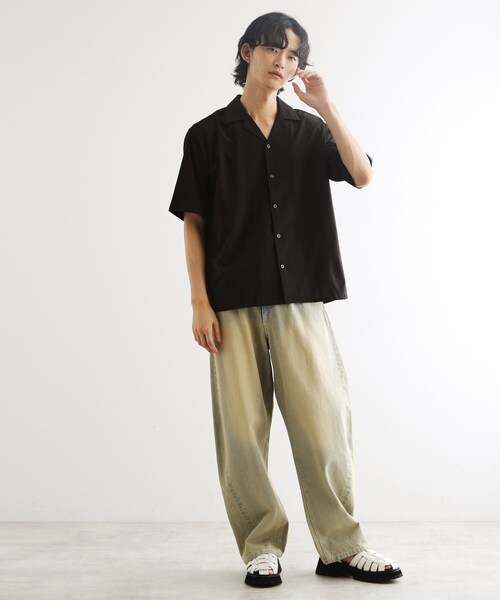 tk.TAKEO KIKUCHI(ティーケータケオキクチ)の「◆【マシンウォッシャブル/吸水速乾】ポリトロシャツ セットアップ対応(シャツ/ブラウス・メンズ・ブラック/グレー系1/ネイビー系1/モスグリーン・02/03/04)」の7枚目の写真