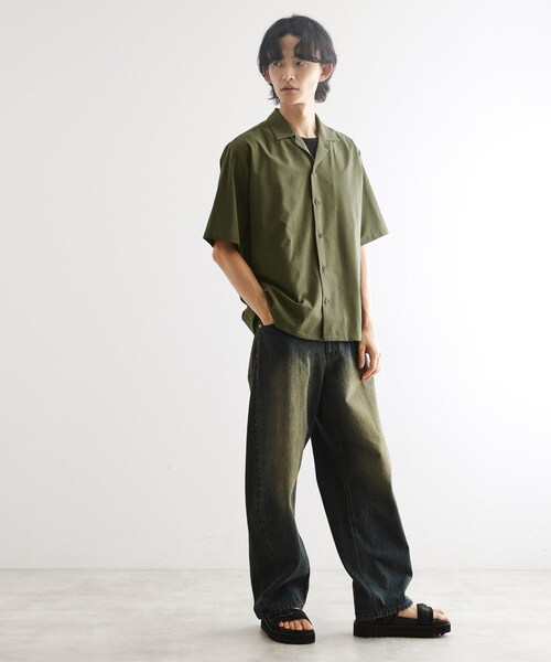 tk.TAKEO KIKUCHI(ティーケータケオキクチ)の「◆【マシンウォッシャブル/吸水速乾】ポリトロシャツ セットアップ対応(シャツ/ブラウス・メンズ・ブラック/グレー系1/ネイビー系1/モスグリーン・02/03/04)」の10枚目の写真