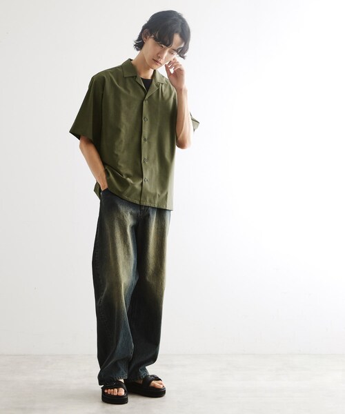 tk.TAKEO KIKUCHI(ティーケータケオキクチ)の「◆【マシンウォッシャブル/吸水速乾】ポリトロシャツ セットアップ対応(シャツ/ブラウス・メンズ・ブラック/グレー系1/ネイビー系1/モスグリーン・02/03/04)」の11枚目の写真