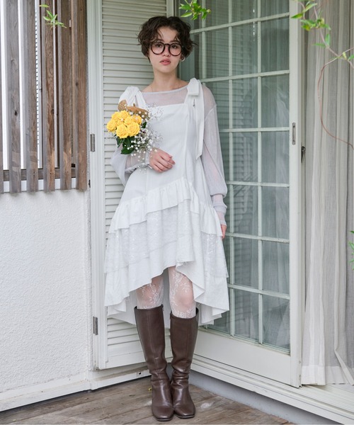 loin nuit(ロワンニュイ)の「glitter sheer long sleeve tops / グリッターシアーロングスリーブトップス(Tシャツ/カットソー・レディース・ホワイト/グレー/ラベンダー・FREE)」の19枚目の写真