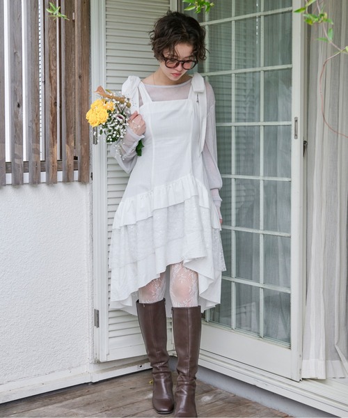 loin nuit(ロワンニュイ)の「glitter sheer long sleeve tops / グリッターシアーロングスリーブトップス(Tシャツ/カットソー・レディース・ホワイト/グレー/ラベンダー・FREE)」の20枚目の写真