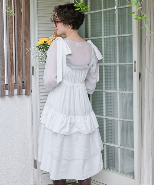 loin nuit(ロワンニュイ)の「glitter sheer long sleeve tops / グリッターシアーロングスリーブトップス(Tシャツ/カットソー・レディース・ホワイト/グレー/ラベンダー・FREE)」の21枚目の写真