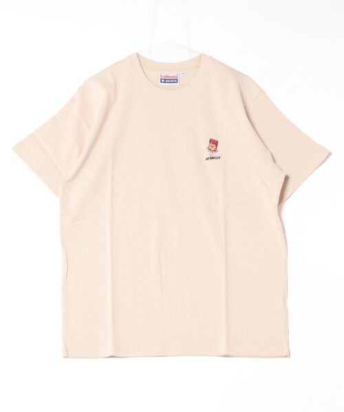 Import & Select(インポートアンドセレクト)の「【California T-shirt】フードワンポイント刺繍Tシャツ ショートスリーブTシャツ 半袖Tシャツ(Tシャツ/カットソー・メンズ・ブラック/ホワイト/ベージュ・2/3)」の3枚目の写真
