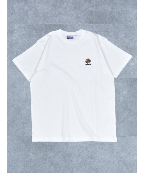 Import & Select(インポートアンドセレクト)の「【California T-shirt】フードワンポイント刺繍Tシャツ ショートスリーブTシャツ 半袖Tシャツ(Tシャツ/カットソー・メンズ・ブラック/ホワイト/ベージュ・2/3)」の1枚目の写真