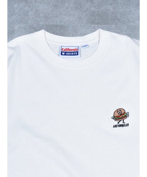 Import & Select(インポートアンドセレクト)の「【California T-shirt】フードワンポイント刺繍Tシャツ ショートスリーブTシャツ 半袖Tシャツ(Tシャツ/カットソー・メンズ・ブラック/ホワイト/ベージュ・2/3)」の4枚目の写真