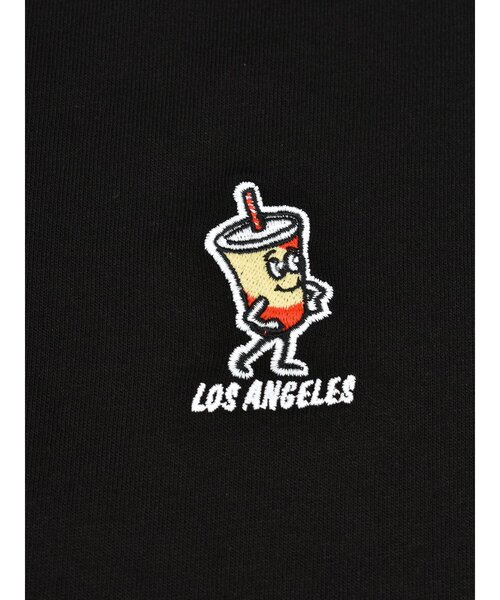 Import & Select(インポートアンドセレクト)の「【California T-shirt】フードワンポイント刺繍Tシャツ ショートスリーブTシャツ 半袖Tシャツ(Tシャツ/カットソー・メンズ・ブラック/ホワイト/ベージュ・2/3)」の8枚目の写真