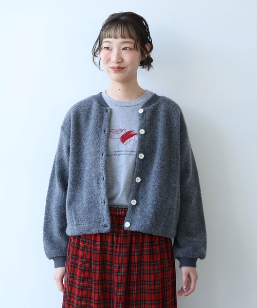 mofumofu ボア カーディガン(カーディガン/ボレロ)|bulle de savon mofumofu ボア カーディガン(カーディガン/ボレロ)|bulle de savon