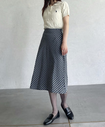 Christian Dior チェック柄ミディ丈スカート Christian Dior チェック柄ミディ丈スカート