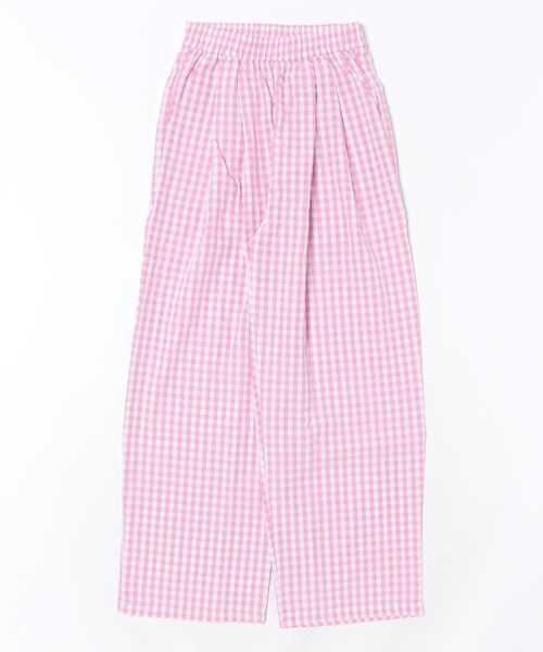 WEGO（ウィゴー）の「WEGO/ギンガムチェックワイドストレートパンツ（その他パンツ・レディース・ブラック/ピンク/ブルー・SMALL/MEDIUM）」の14枚目の写真